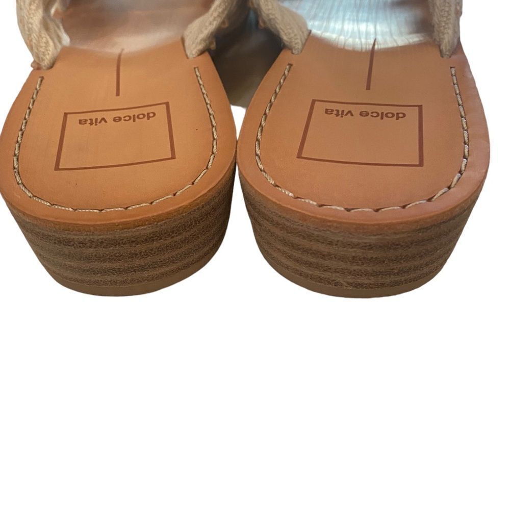 DOLCE VITA Women's Haviva Ivory Fabric Knotted Slide Sandals NEW 8.5 - Picture 6 of 7